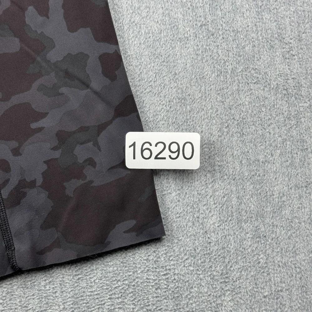Lululemon Leggings Womens 4 Black Camo Fast Free Crop II 19